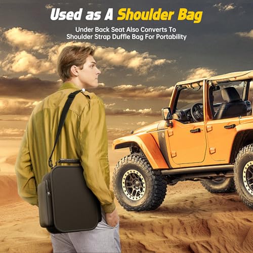 MIKKUPPA Under Seat Storage - Compatible with 2007-2024 Jeep Wrangler JK JL JLU Sports Rubicon Gladiator JT - Portable Rear Under Seat Storage Organizer Tool Kit