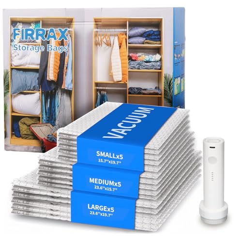 15 Pack Vacuum Seal Bags for Clothing Travel (3L+3M+3S) Vacuum Storage Bags with Electric Pump, Space Saver Vacuum Bags for Clothes, Blankets, Bedding - size: 15 combo bags + Electric Pump