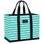 SCOUT Original Deano Tote - Durable Lightweight Open Top Beach, Pool & Lake Bag, Inside Zip Pocket, Folds Flat - color: Montauk Mint