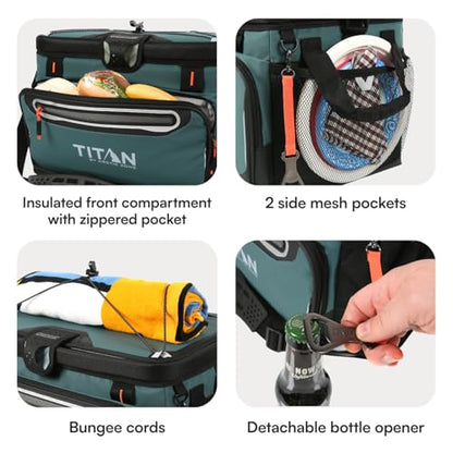Titan by Arctic Zone Deep Freeze Cooler - Zipperless Hardbody Cooler - Deep Freeze Insulation, HardBody Liner, and SmartShelf - color: Jungle Hunt, size: 48 Can