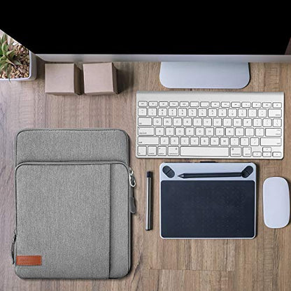 MoKo 9-11 Inch Tablet Sleeve Bag Carrying Case with Storage Pockets Fits New 11-inch iPad Air M4 2026/iPad Pro M5, iPad Pro/A16 11, iPad Air 5/4th 10.9, iPad 9/8th 10.2, Tab S8/S9 11, Light Gray - color: Light Gray, size: 9-11 Inch