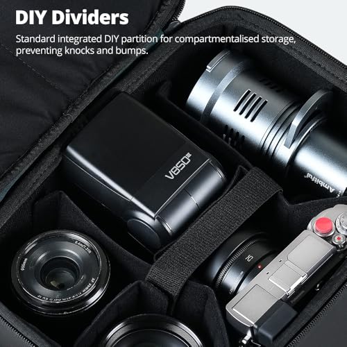 AMBITFUL Medium Camera Cube Insert for Backpack, Waterproof Padded Camera Insert with Dividers, Quick Access for Travel Photography Gear Organizer (8.5L)