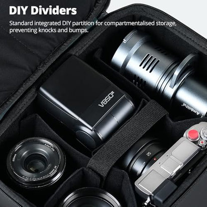 AMBITFUL Medium Camera Cube Insert for Backpack, Waterproof Padded Camera Insert with Dividers, Quick Access for Travel Photography Gear Organizer (8.5L)