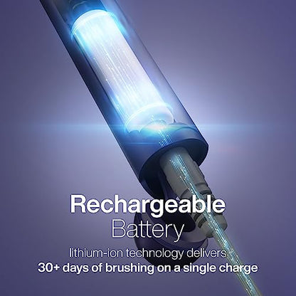 Aquasonic Icon ADA-Accepted Rechargeable Toothbrush | Magnetic Holder & Slim Travel Case | 2 Brushing Modes & Smart Timers | Gentle Micro-Vibrations (Lilac) - color: Lilac