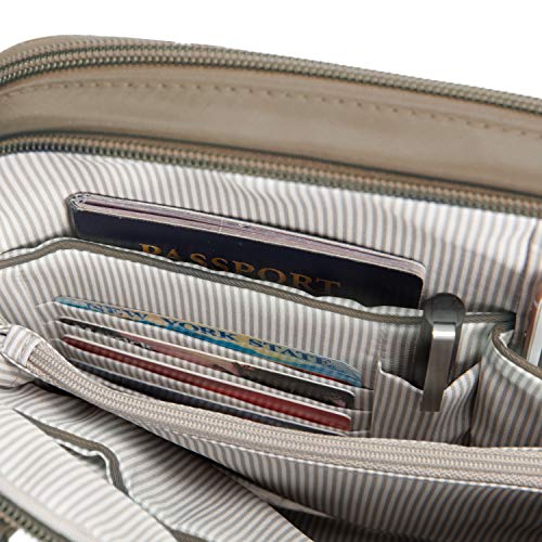 Travelon Women's Anti-theft Tailored East/West Organizer Chrossbody - color: Sable