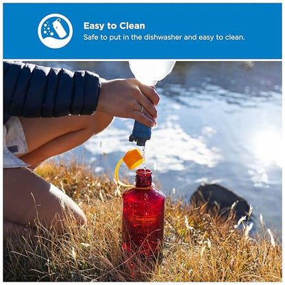 Nalgene 32 oz Narrow Mouth Water Bottle | BPA-Free, Durable & Leak Proof, Lghtweght Bottle for Hkng, Gym & Travel, Clear - color: Clear, size: 32 Ounces