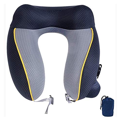 Travel Pillow Pure Memory Foam Neck Pillow, Comfortable & Breathable Cover, Machine Washable, Airplane Travel Kit, Standard, Gray