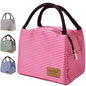 Lunch Bags Reusable Lunch Tote Bags Portable Lunch Cooler Bag Lunch Holder Insulated Lunch Box Bag for Picnic Office Beach (Red) - color: Red