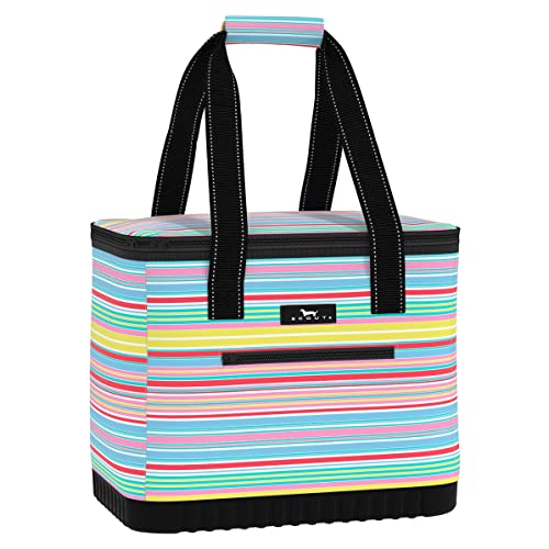 SCOUT The Stiff One - Large, Soft, Lightweight, Insulated Cooler with Hard Bottom, Beach, Family, Travel, Picnic Cooler - color: Ripe Stripe
