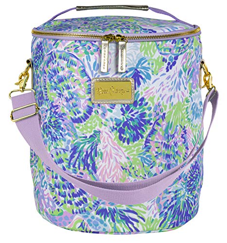Lilly Pulitzer Insulated Soft Beach Cooler with Adjustable/Removable Strap and Double Zipper Close - color: Shell of a Party