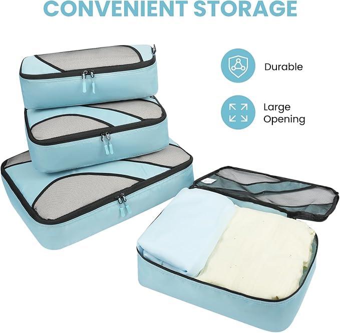 BAGAIL 8 Set Packing Cubes and 6 Set Luggage Packing Organizers