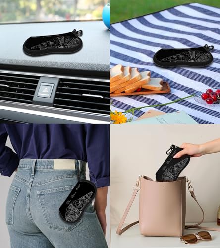Sunglasses Case Soft Glasses Cases for Women Pouch Eyeglass Bag Eye Glass Kids Girls Sun Glasses Cute Kawaii - color: Black Gear