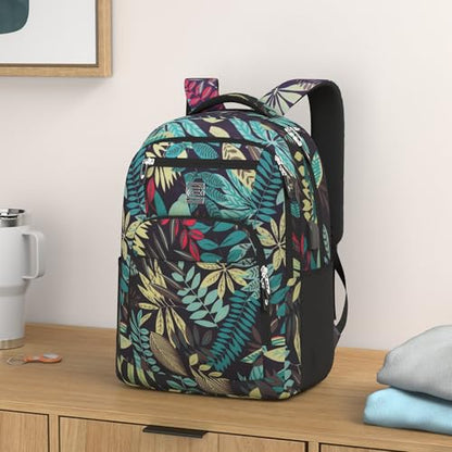 Volher Laptop Backpack,Business Travel Anti Theft Slim Durable Laptops Backpack,Water Resistant College Computer Bag for Women & Men Fits 15.6 Inch Laptop and Notebook - color: Leaf, size: 15.6 Inch, style: Laptop