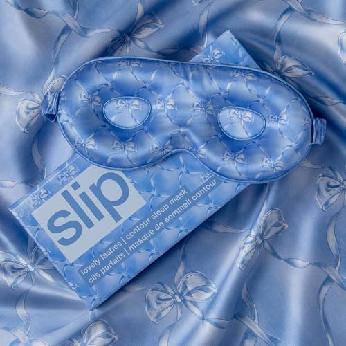 slip Pure Silk Contour Sleep Mask: Protect Your Delicate Lashes with Our Innovative, Lash-Friendly Design. Experience Uninterrupted Beauty Sleep with Slipsilk™ Comfort, 1 Contour Mask, Bluebelle - color: Bluebelle