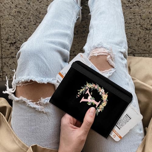 Cute Passport Holder and Holder Combo Passport Cover with RFID Blocking Women Men Compatible Wallet Credit Card Protector (Black-Y) - color: Black-Y