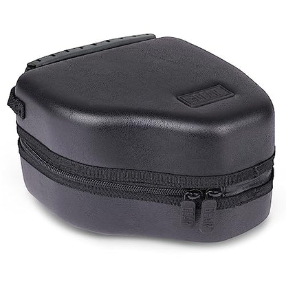 USA Gear Hard Shell Camera Case for DSLR & Mirrorless Cameras, Compatible with Canon, Nikon, Sony & Fujifilm - Fits EOS R100, Rebel T7 / 2000D, Nikon Z30, Sony A7III / A7 IV, Fujifilm X-T5 / X-T50 - color: Black Vegan Leather