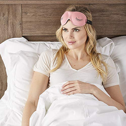 Bucky Ultralight Comfortable Contoured Travel and Sleep Eye Mask, Strawberry Eyelash, One Size - color: Strawberry Eyelash