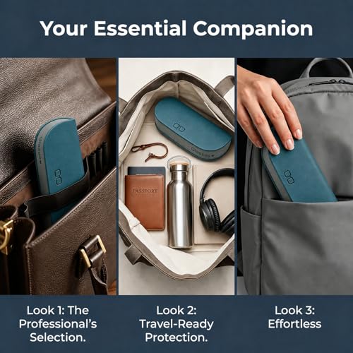Glasses Case hard shell,3-in-1 Sunglasses Case & Eyeglass Case with Cleaning Cloth & Storage Pouch - color: Teal