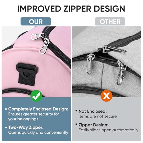 BALEINE Travel Garment Bag, Travel Suit Bag for Men, Water Resistant Carry on Garment Bag for Hanging Clothes, Garment Duffel Bag for Travel Business (Pink-Convertible) - color: Pink-Convertible