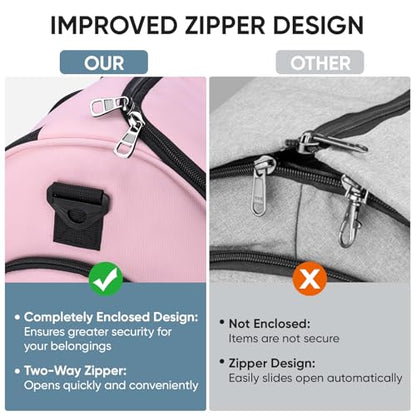 BALEINE Travel Garment Bag, Travel Suit Bag for Men, Water Resistant Carry on Garment Bag for Hanging Clothes, Garment Duffel Bag for Travel Business (Pink-Convertible) - color: Pink-Convertible