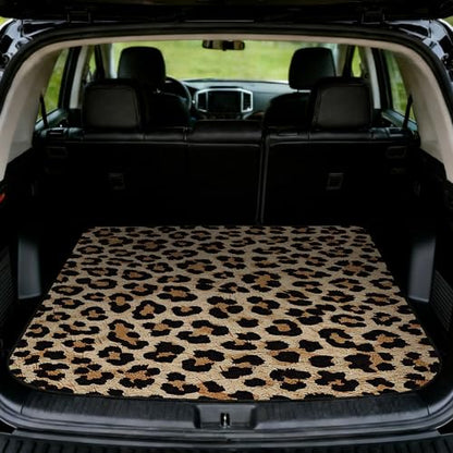 Car Trunk Mat - Universal Size 29" x 39", Leopard Print Pattern Cargo Liner, Car Accessory for SUVs/Sedan/Wagons, Durable Protective Mat, Trunk Liner for Families/Travel Enthusiasts - style: Leopard Print-4