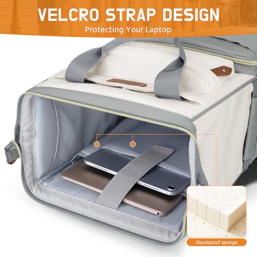 Maelstrom Laptop Backpack, Fits 15.6-17.3 Inch Travel Backpack Gift for Women Men, Waterproof College School Computer Bag, Anti-theft Business Work Bag with Luggage Strap(Grey, 15.6 Inch) - color: Grey, size: 15.6 Inch