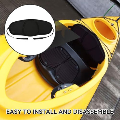 HERCHR Kayak Backrest, EVA Padded Kayak Seat Back Support Pad, Adjustable Portable Lumbar Cushioned Seat Pad for Canoe Boat Watersports Comfortable Lumbar Back Rest