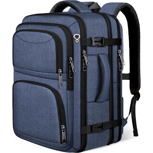 Travel Backpack for Men, Expanable Carry on Luggage Backpack, TSA 17.3 inch Laptop Bag Flight Approved, Lightweight Business Luggage Bag, Travel Gifts for Men Women, Blue - color: Blue, size: X-Large