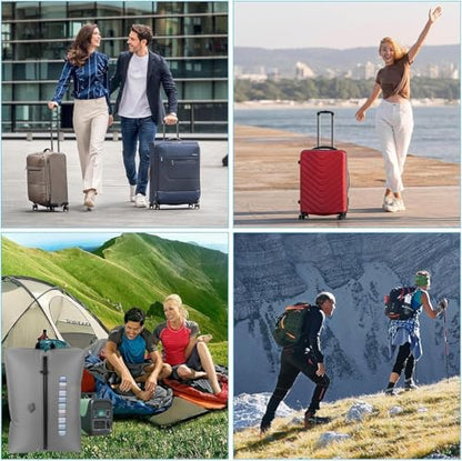 AIDONS Vacuum Seal Bags for Clothing Travel - Reusable Vacuum Compression Bags for Storage Clothes & Blankets, Fits Carry-On, Backpack, Suitcase & Home(Grey 1PC+No Pump) - color: Grey