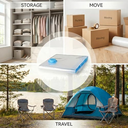 20 Pack Space Saver Vacuum Storage Bags Everyday Set | Vacuum Sealed Compression Bags with Hand Pump, Space Saving for Clothing, Travel, Bedding, Blankets, Comforters, Pillows - size: 20-Pack-H