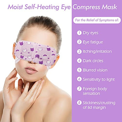Jekeno Steam Eye Mask, 16 Packs Eye Masks for Dry Eyes, 40-60 Minutes Self Moist Warm Compress Heated Disposable Mask for Sleep, Spa Relaxing Trip Gifts, Travel Essentials for Women Men - size: 1 Count (Pack of 16)