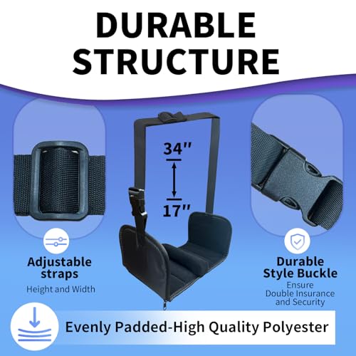 2-Piece Upgraded Airplane Footrest Hammock - Large Memory Foam Support & Adjustable Straps, Travel Essential