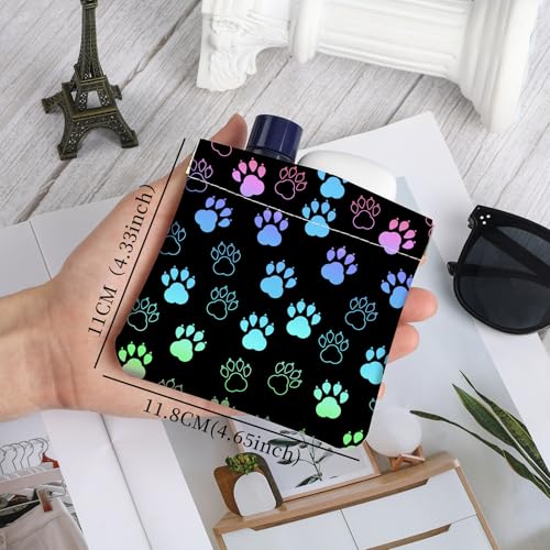 2Pcs PU Leather Small Squeeze Coin Purse Pouch Mini coin Bag Unique And Cute Wallet Cosmetic Bags Change Bag For Women Girls Men Dog Paw Pattern - color: Dog Paw Pattern