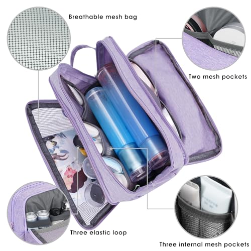 Toiletry Bag for Men Hanging Dopp Kit Water Resistant Shaving Bag Small Toiletry Bag for Traveling (Denim Pure Purple) - color: Denim Pure Purple
