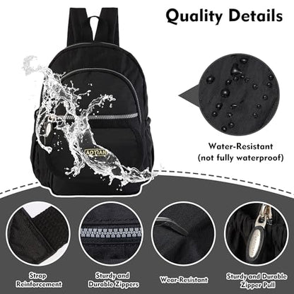 AOTIAN Mini Nylon Women Backpacks Casual Lightweight Small Daypack for Girls - color: Mini Black