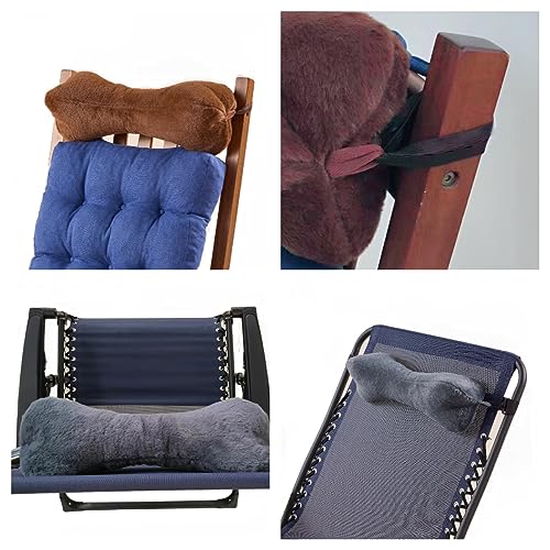 Recliner Headrest Pillow, Head Pillow for Sofa, Recliner Neck Pillow, Bone Couch Neck Pillow for Pain Relieve(Grey) - color: Grey