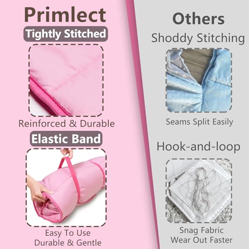 Primlect Toddler Nap Mat with Removable Pillow and Fleece Blanket, Extra Large 55''x35'' Sleeping Bag, Washable, Light, Easy to Roll up, Perfect for Daycare, Preschool, Kindergarten, Travel - color: Pink Butterfly