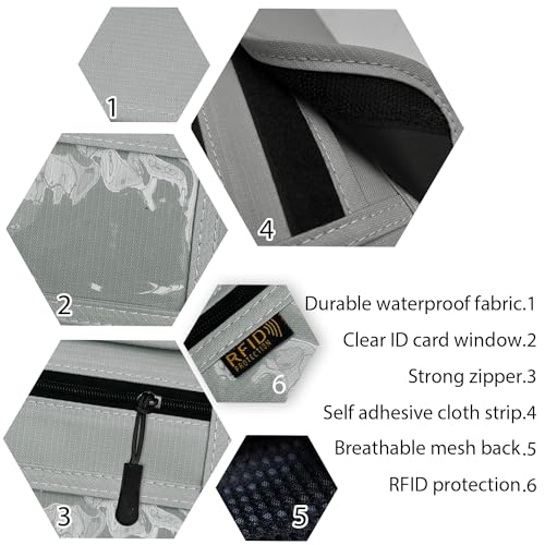 RFID Blocking Travel Neck Wallet Pouch and Passport Holder, Travel Neck Pouch Passport Holder for Women & Men - Gray - color: Grey