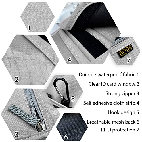 Travel Neck Wallet, RFID Blocking Passport Holder with Adjustable Neck Strap for Men and Women to Keep Cash, Credit Cards and Travel Documents Safe - Grey - color: Grey