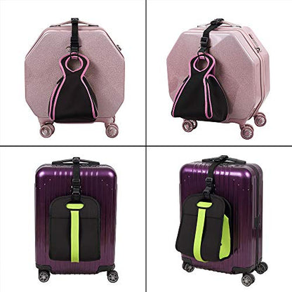 J Hook Luggage Strap Add a Bag Hook Hanger Strap, Adjustable attaches Briefcase Together (Black-Normal Size) - size: Small size/Standard buckle