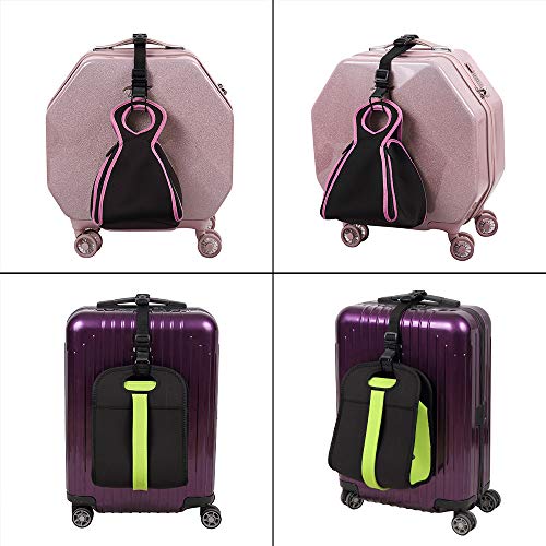 J Hook Luggage Strap Add a Bag Hook Hanger Strap, Adjustable attaches Briefcase Together (Black-Normal Size) - size: Small size/Standard buckle
