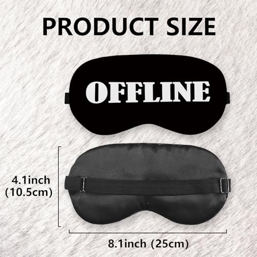 Offline Sleep Mask Silk, Funny Sleeping Mask Adjustable Sleep Mask, Blindfold for Sleeping, Black Out Eye Masks Funny Gifts for Man Women Friends - color: Offline