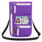 Neck Wallet Lightweight RFID Blocking Waterproof Travel Pouch Passport Wallets for Women Men - color: A-Purple