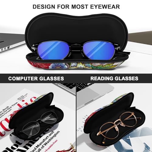 Sunglasses Soft Case, Ultra Light Portable Neoprene Zipper Glasses Case for Men Women - color: Colorful Mandala