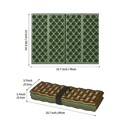 FOCHIER F Stadium Seat Pad, Camping Foam Pad, Foldable Z Stadium Seat Cushion Insulated Sitting Pad for Camping Backpacking Stadium Outdoor Picnic, Hiking, Mountaineering,Bleachers - color: Army Green 1PC