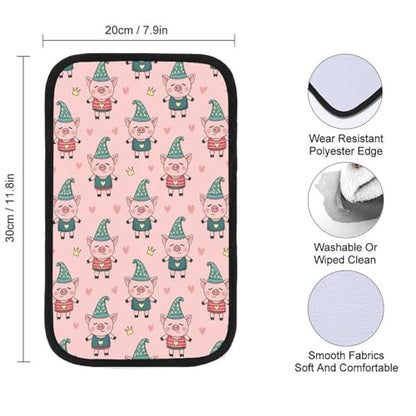 Vehicle Center Console Armrest Cover Pad Cute Pig Pink, Soft Comfort Cushion, Universal Fit for Car, Elegant Design Car Armrest Cover, Waterproof - color: Picture (70)