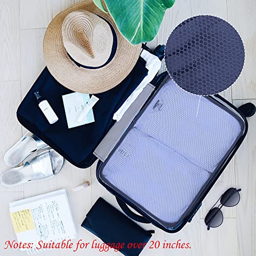 Packing Cubes Set, 2 Pcs Packing Organizers Set for Suitcases (Navy blue) - color: Navy blue