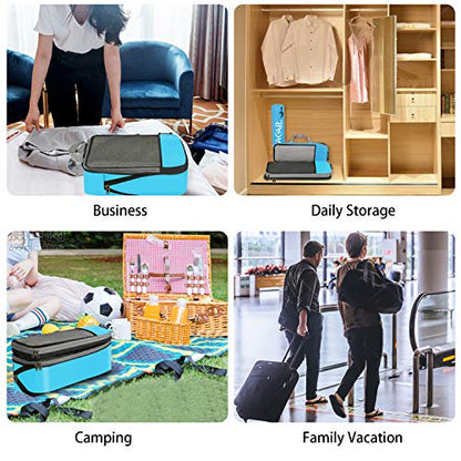 BAGAIL 4 Set/6 Set/8 Set Compression Packing Cubes Travel Accessories Expandable Packing Organizers (Half Mesh, 6-Blue) - color: 6-Blue, style: Half Mesh