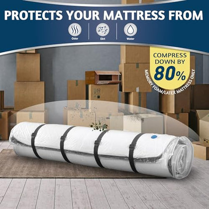Vacuum Mattress Bag for Memory Foam and Latex - Sealed for Easy Movement, Transport and Storage (King/California King) - size: King/ Cal King