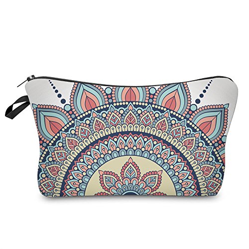 Deanfun Cosmetic Bag for Women, Mandala Flowers Waterproof Makeup Bags Roomy Toiletry Pouch Travel Accessories Gifts (50965) - color: 50965